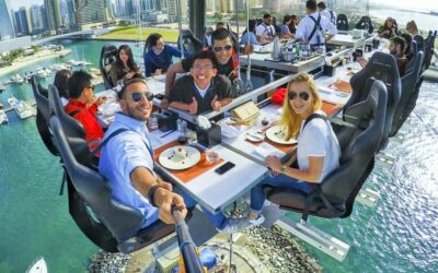 Restaurante flotante en Dubai: auténtico vértigo